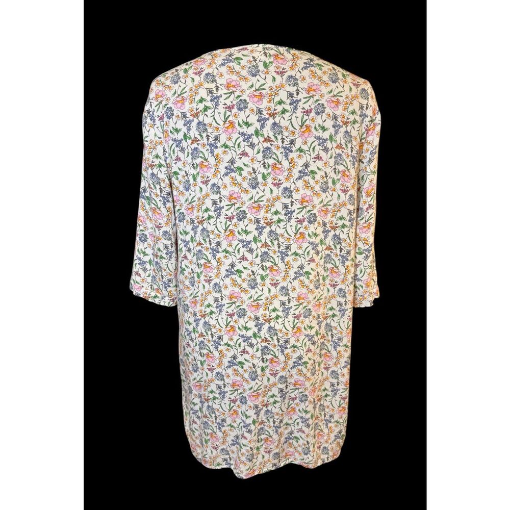 H&M Floral Print Flowy Dress with 3/4 Sleeves Midi Length Sz. 12 - Picture 3 of 10